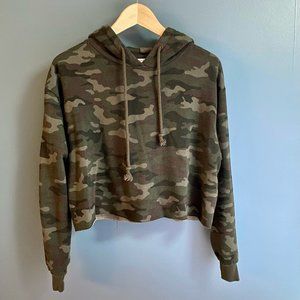 Jo & Co green camo crop hoodie